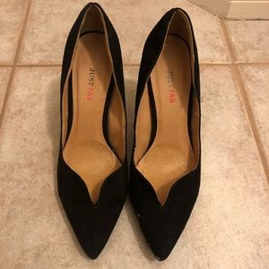 Just Fab Suede Black Heels